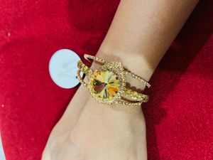 Stunning Gold bracelet with Crystal new wdt tag