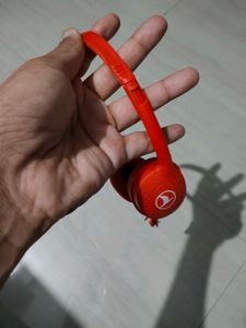 Bright Red Headphones