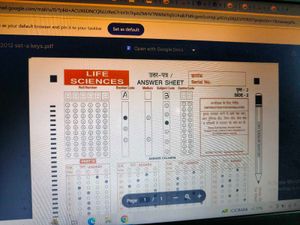 CSIR NET Life Sciences Test Booklet 2012 with key