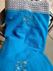 Boutique Piece New Net Saree With Border Lace