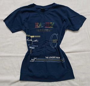 Navy Blue Graphic T-Shirt