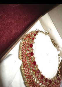 Stunning Red Indian Necklace Unused