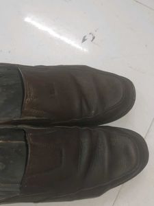 Men's Brown Leather Slip-On Shoes
