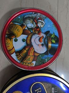 (Pick Any 1) Round tin Boxes For Storage - 3 Nos.