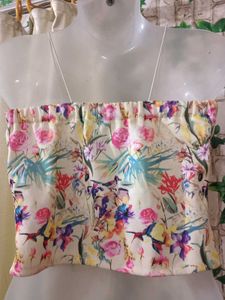 Floral Print Bustier Top