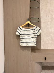 Striped Boat Neck Top