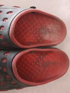 used Slipper  Red Clogs