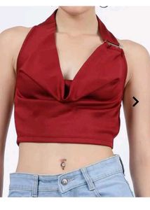 halter cowl neck top