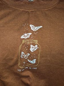 Brown Graphic Print Sweatshirt