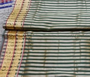 Brand New Cotton Olive Green Saree