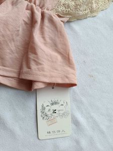 Chic Pink Peplum Top with Lace Sleeves