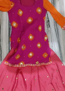 Short Kurti With Skirt Set
