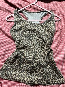 Leopard Print Racerback Tank Top