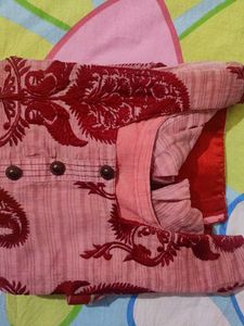 Pink Paisley Embroidered Kurta