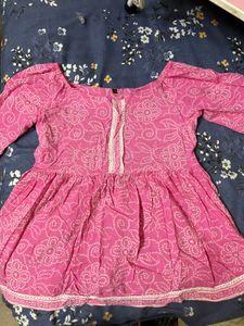 Vibrant Pink Bandhani Kurta