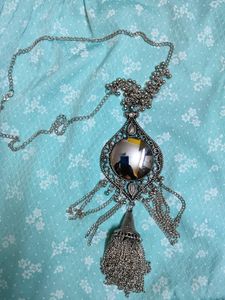 Boho Silver Statement Necklace