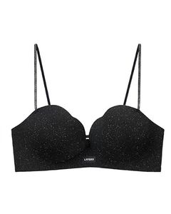 Sparkling Black Strappy Bra