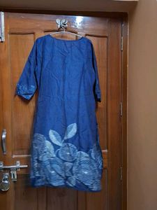 Blue Embroidered Kurta and dupatta