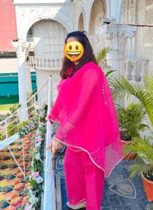 Vibrant Pink Kurta Set with Dupatta