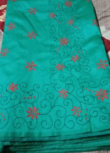 Green Embroidered Palazzo Pants