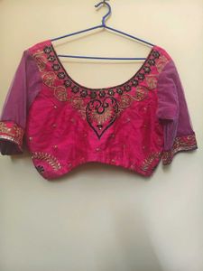 Peach Embroidered Blouse