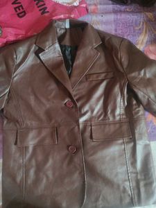 NewMe Faux Leather Blazer Jacket