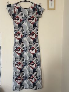 Artistic Print Bodycon Dress