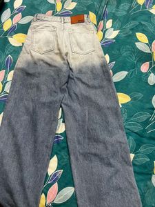 Stylish Wide Leg Ombre Jeans