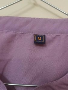 Elegant Lavender Kurta set with White Embroi