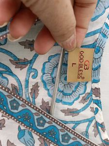 Beautiful Blue Floral Print Kurta
