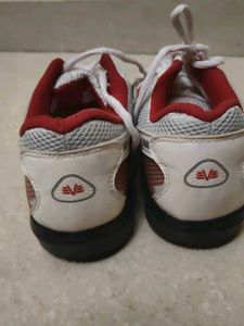White &amp; Red Sports Shoes