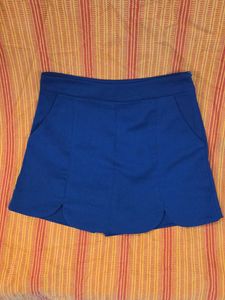 Blue A-Line Skort