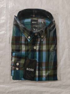 BOSS Men's Plaid Button-Down Shirt