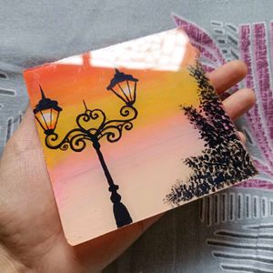 4×4 inches Acrylic Sheet Painting
