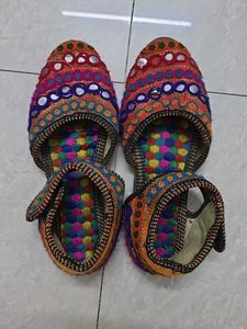 Colorful Embroidered Girls Sandals