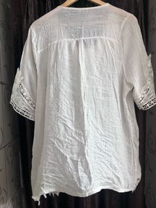 White Pearl Embellished Kurta
