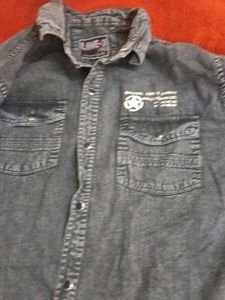 Men's Charcoal Washed Denim Shirt