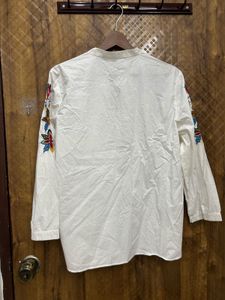 Embroidered White Kurta(Brand new )