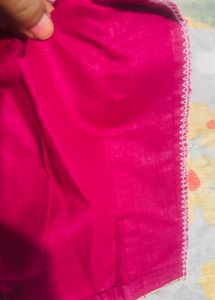 Pink Green Silk Saree-Blouse