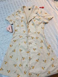 Cherry Corduroy Dress