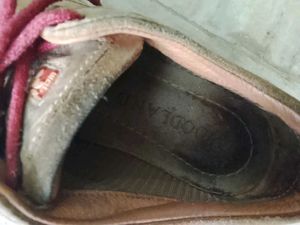 Casual Tan Shoes with Red Laces