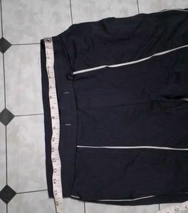 Black Athletic Pants with White Stripe