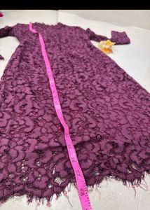 Elegant Burgundy Lace Dress