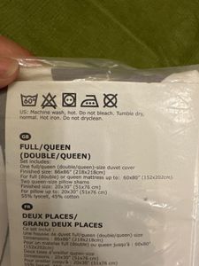 🛏️ IKEA KLANGLILJA Duvet Cover Set (Full/Queen)