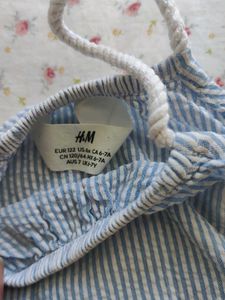 H&amp;M Blue Striped chic dress