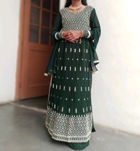 Bottle Green Naira Cutt Dresses