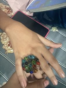 CONBO OF 2 Statement Black Gemstone Ring