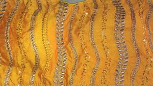 Yellow padded Embroidered Blouse