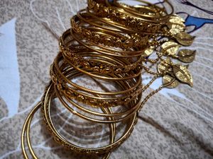 Beautiful Golden Bangles with Charms ✨️ | New |
