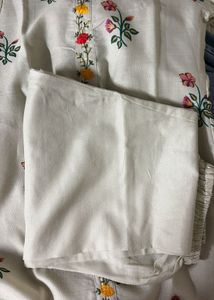 Cream Floral Print Kurta